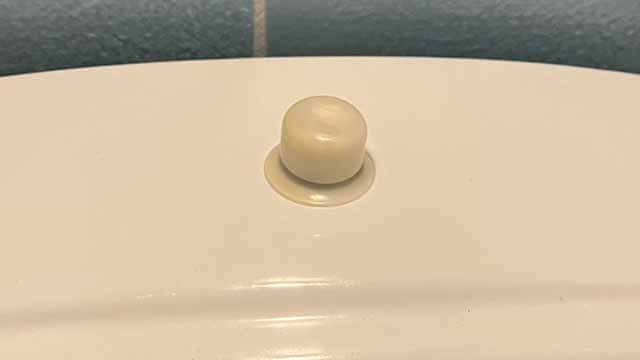 古いタイプのボタン。引っ張って流す